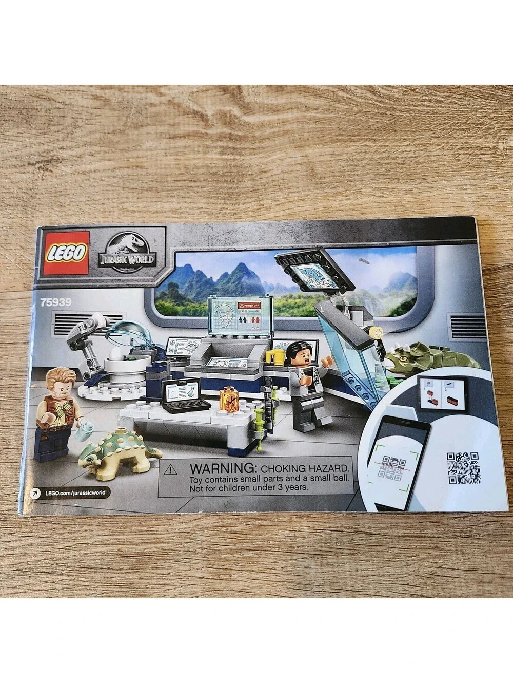 Lego Jurassic World Dr. Wu's Lab Baby Dinosaurs 75939 Manual Booklet Only